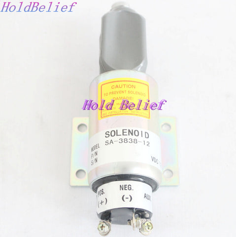 Stop Solenoid Valve 2003-12E7U1B1S2A SA-3838 for Excavator 12V